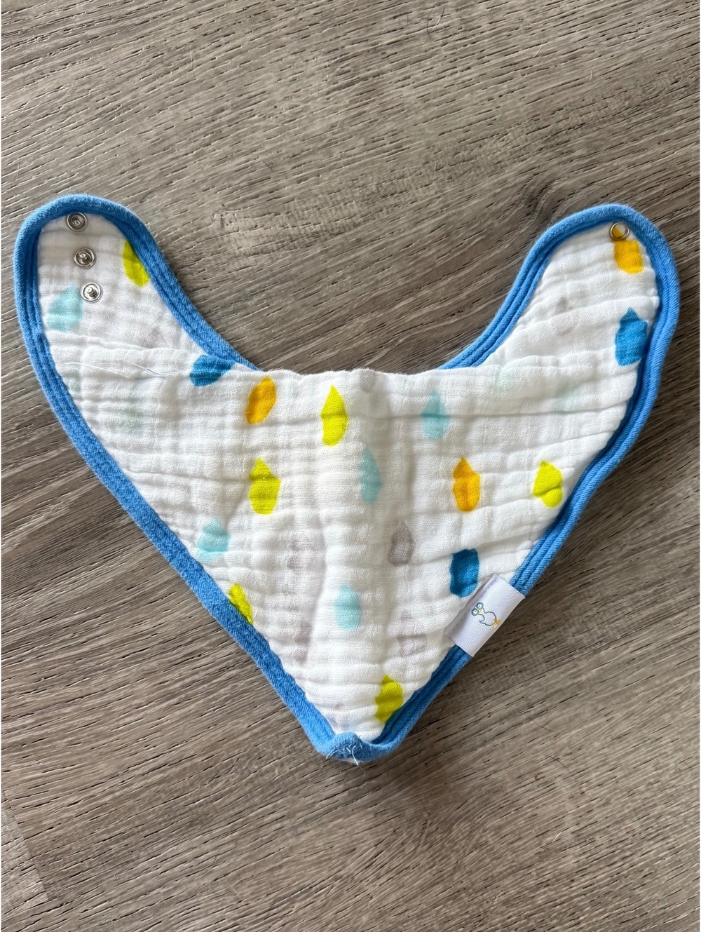 Baby Bib Bandana with Colorful Pattern and Snap Closures